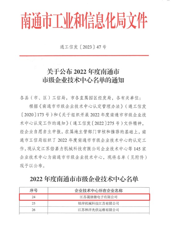 熱烈祝賀晟馳微電子通過(guò)南通市市級(jí)企業(yè)技術(shù)中心認(rèn)定.jpg